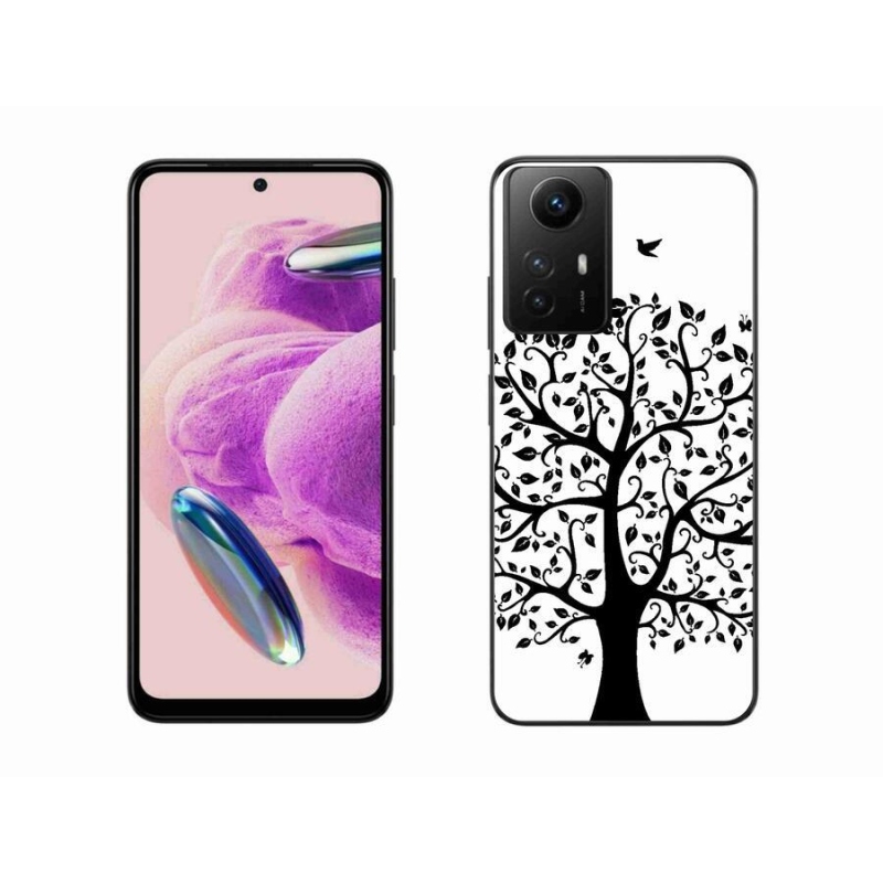 Gelový kryt mmCase na Xiaomi Redmi Note 12S - černobílý strom