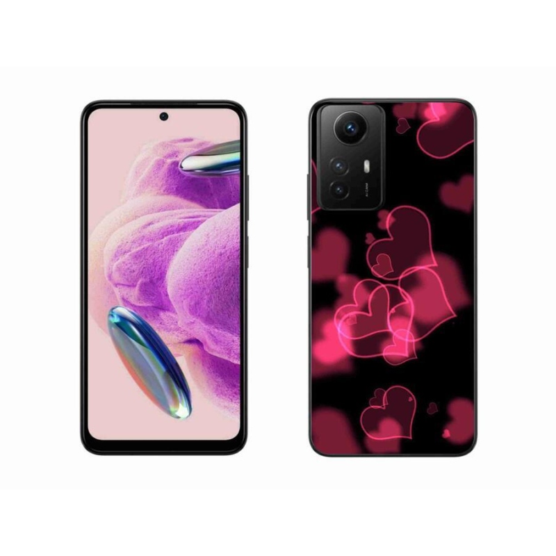 Gelový kryt mmCase na Xiaomi Redmi Note 12S - červená srdíčka