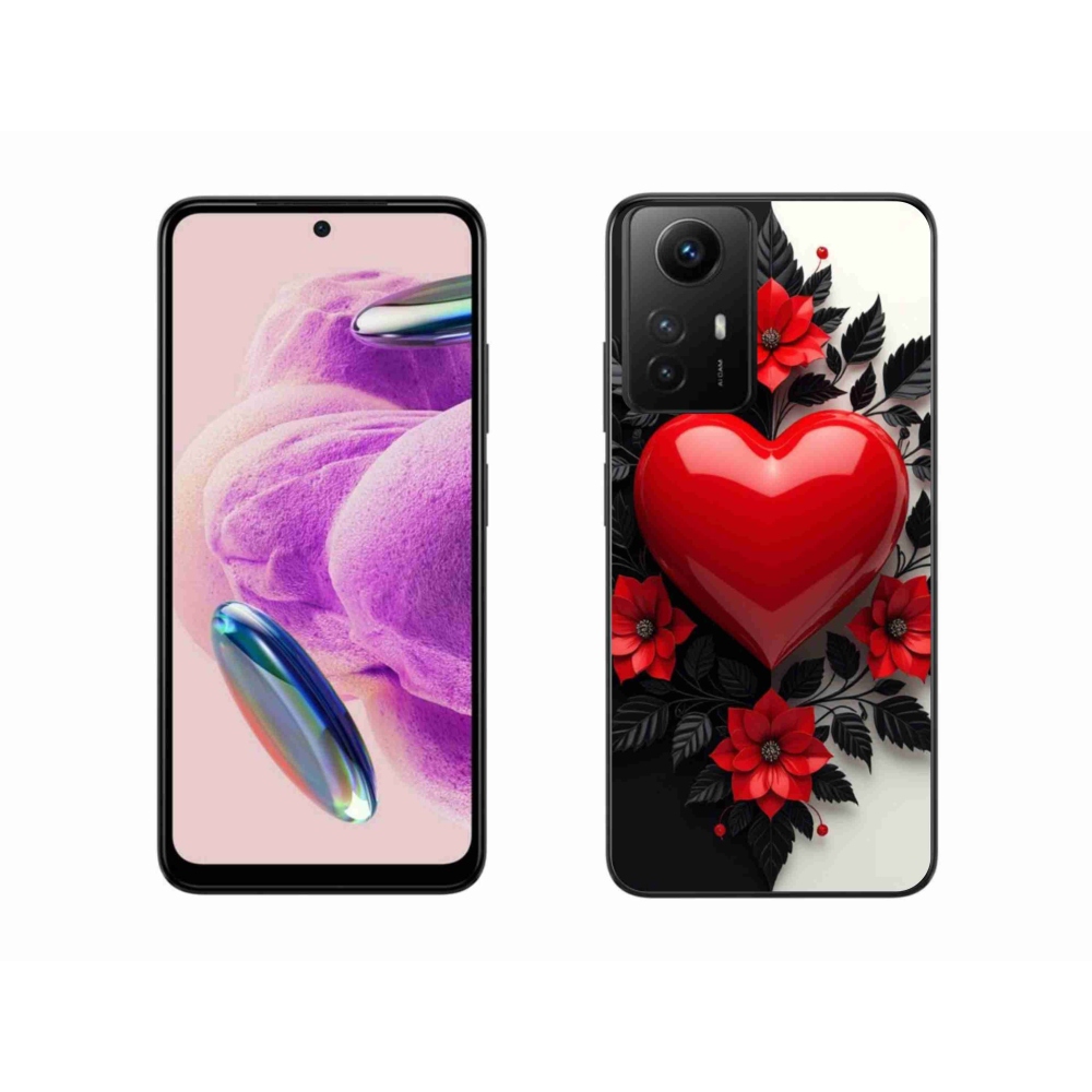 Gelový kryt mmCase na Xiaomi Redmi Note 12S - červené srdce