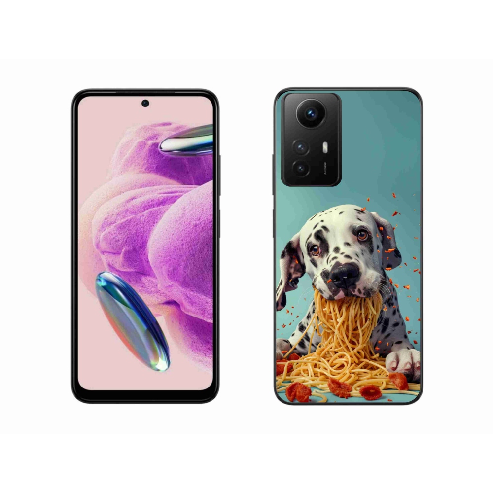 Gelový kryt mmCase na Xiaomi Redmi Note 12S - dalmatin a špagety