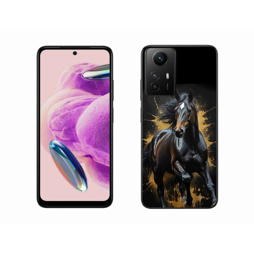 Gelový kryt mmCase na Xiaomi Redmi Note 12S - elegantní černý hřebec
