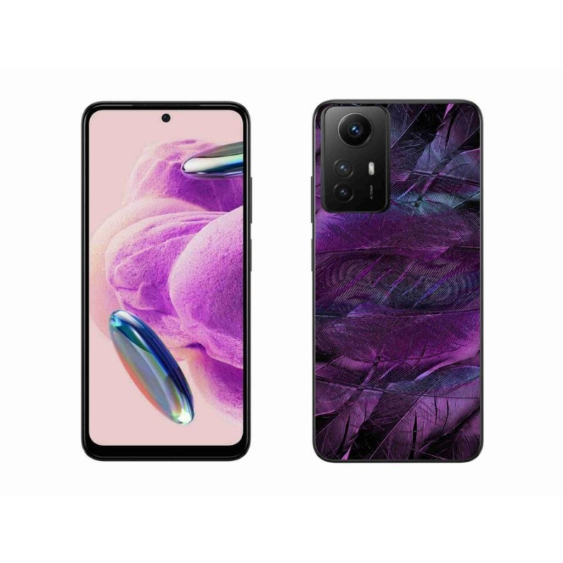 Gelový kryt mmCase na Xiaomi Redmi Note 12S - fialová pírka
