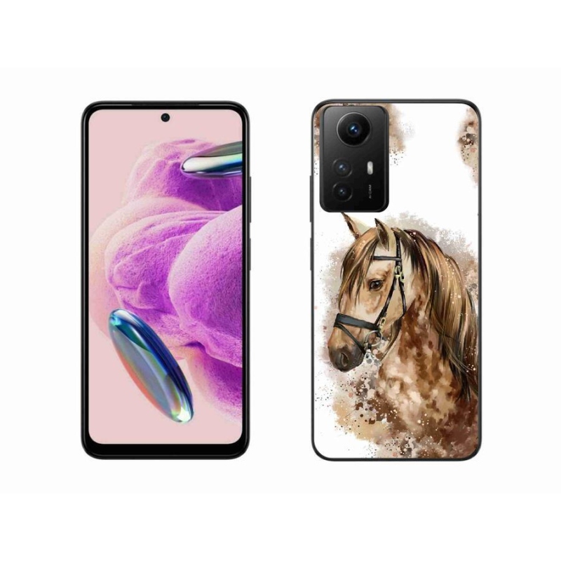 Gelový kryt mmCase na Xiaomi Redmi Note 12S - hnědý kreslený kůň