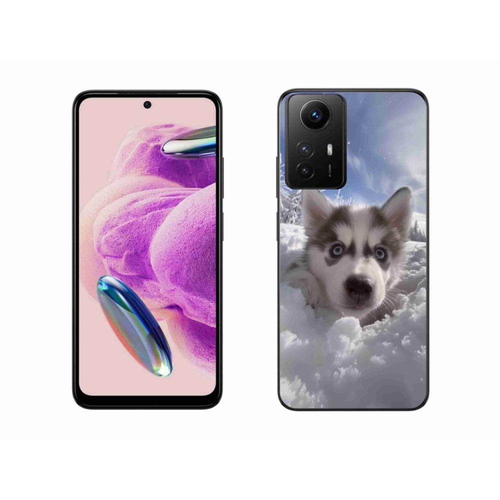 Gelový kryt mmCase na Xiaomi Redmi Note 12S - husky ve sněhu