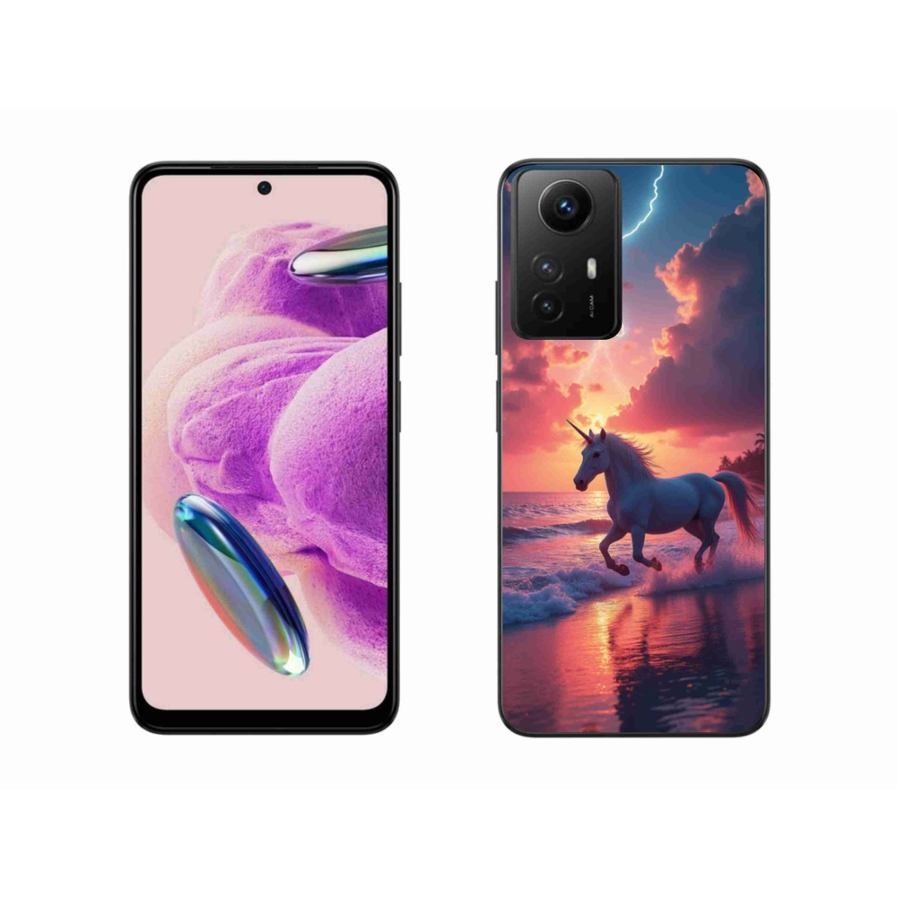 Gelový kryt mmCase na Xiaomi Redmi Note 12S - jednorožec na pláži