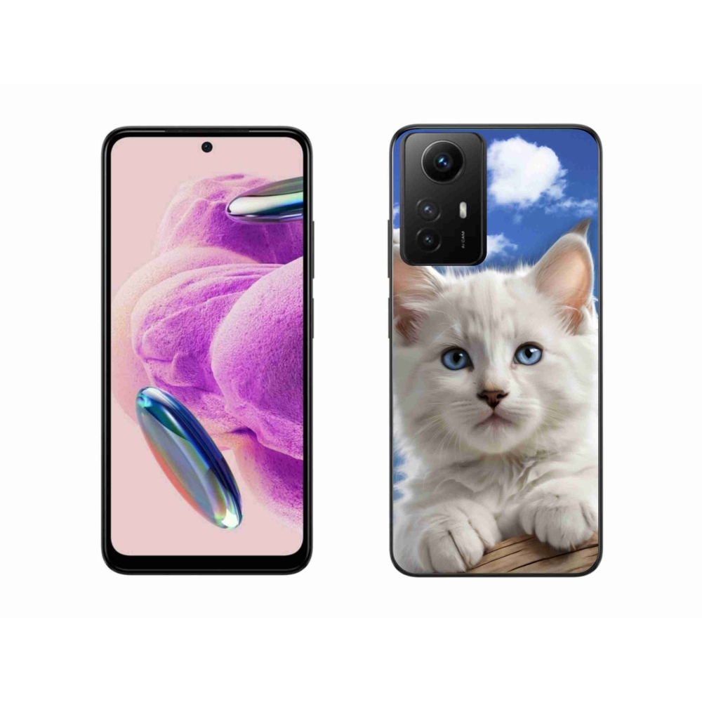 Gelový kryt mmCase na Xiaomi Redmi Note 12S - kotě a oblaka