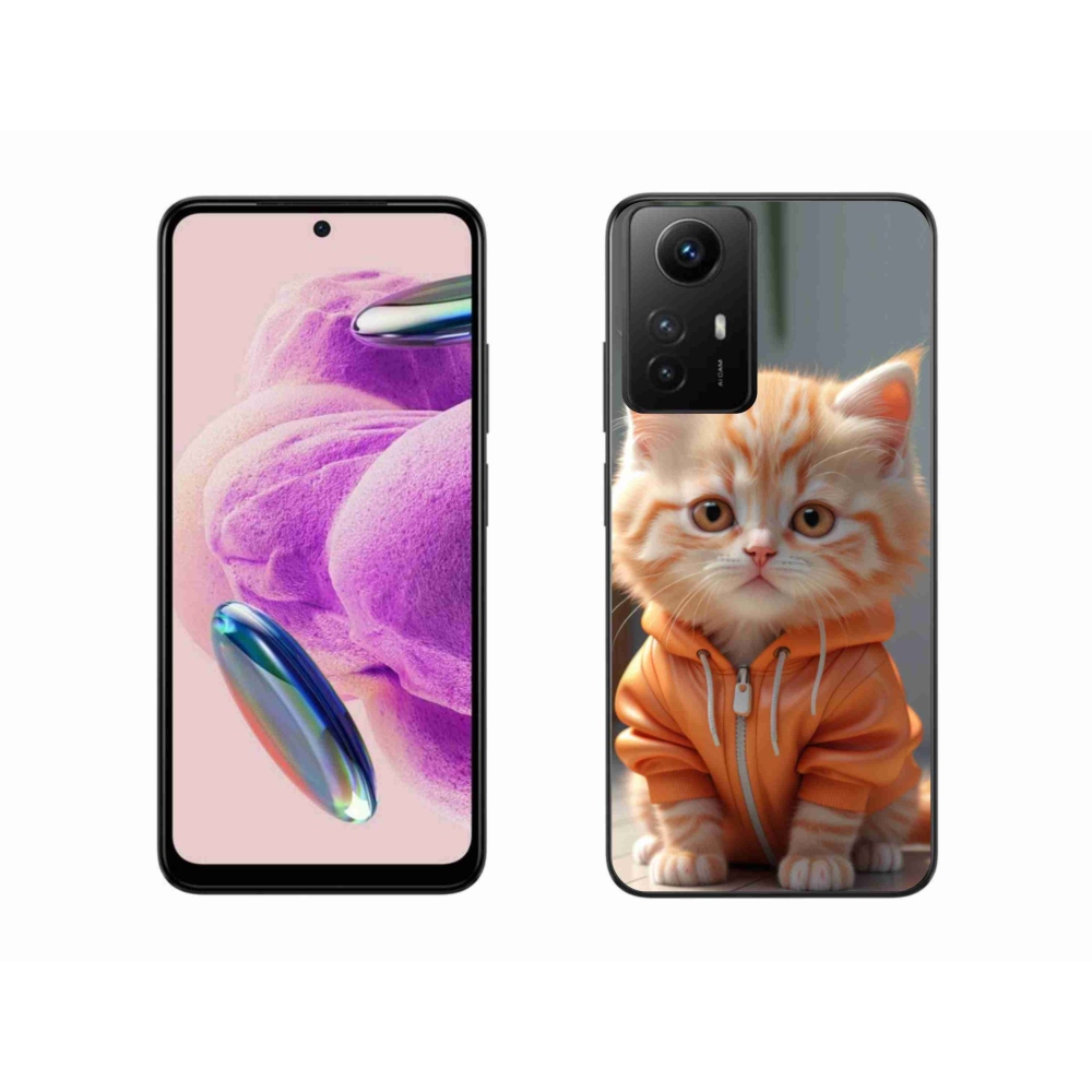 Gelový kryt mmCase na Xiaomi Redmi Note 12S - kotě v mikině