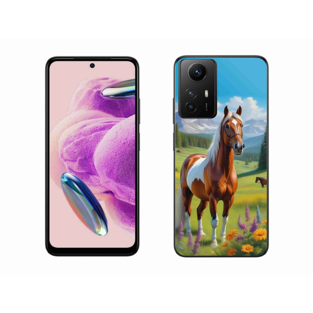 Gelový kryt mmCase na Xiaomi Redmi Note 12S - kůň na louce
