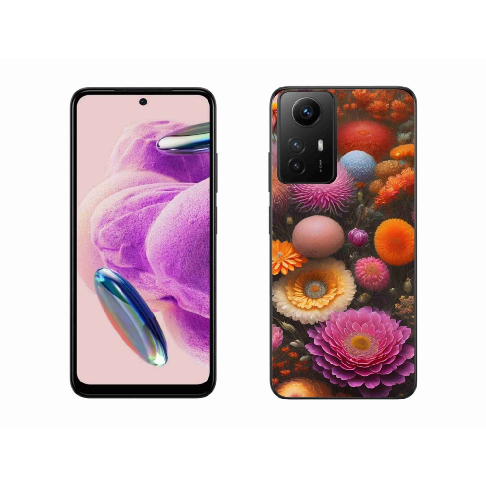 Gelový kryt mmCase na Xiaomi Redmi Note 12S - květinová kompozice