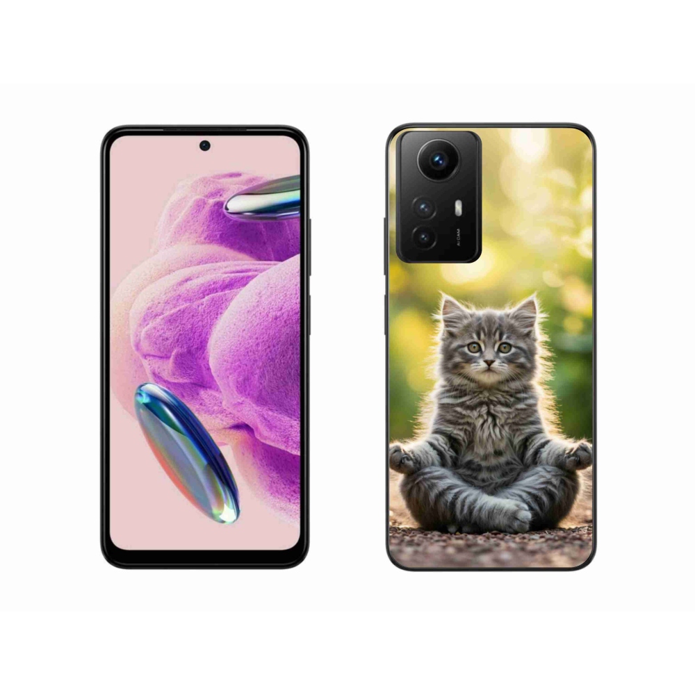 Gelový kryt mmCase na Xiaomi Redmi Note 12S - meditující kotě