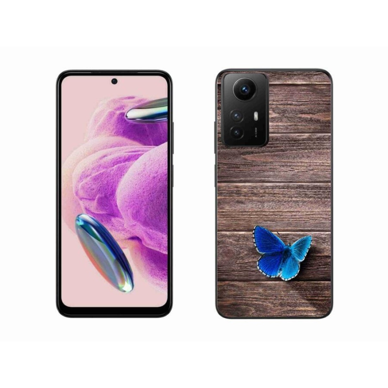 Gelový kryt mmCase na Xiaomi Redmi Note 12S - modrý motýl 1