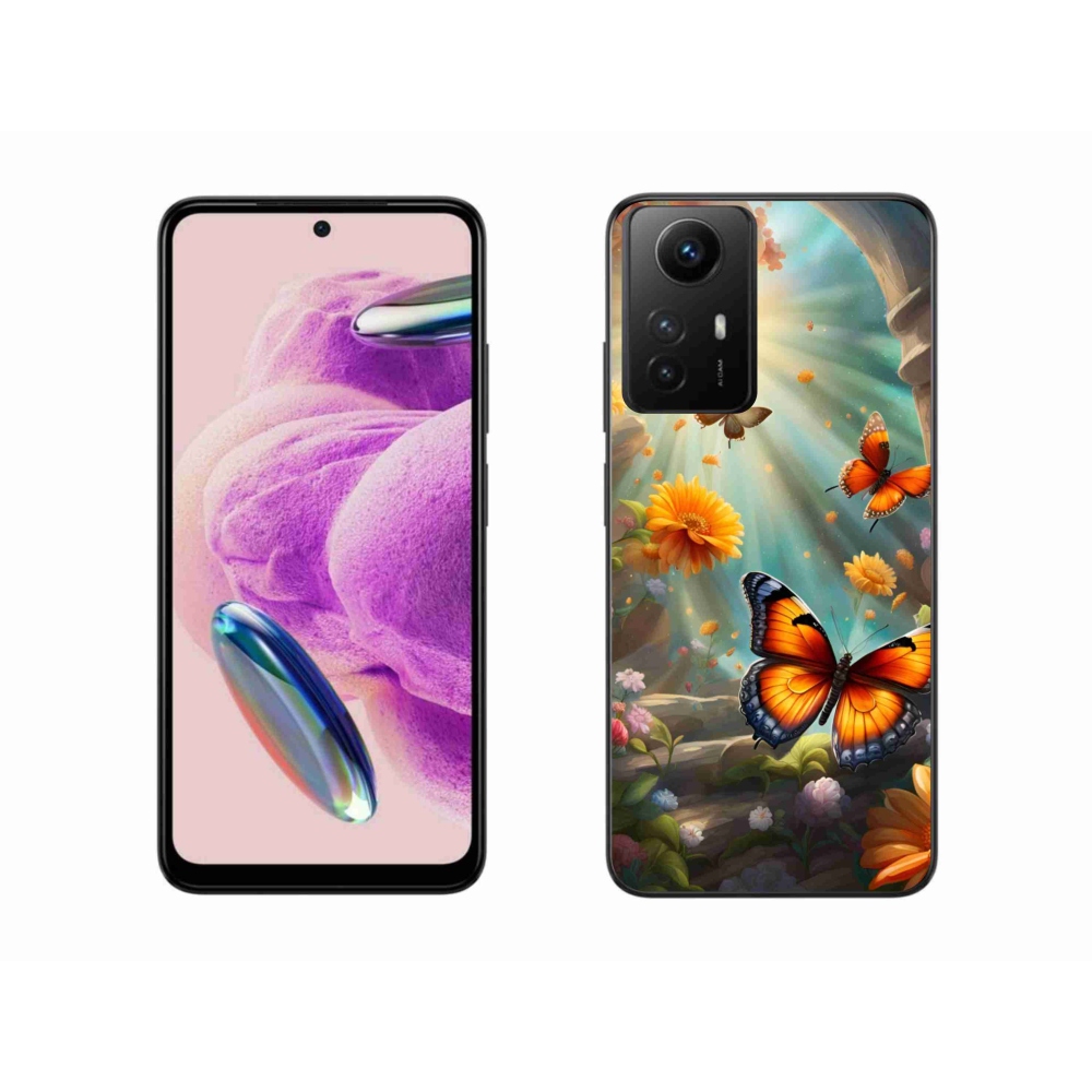 Gelový kryt mmCase na Xiaomi Redmi Note 12S - motýlí zahrada 2