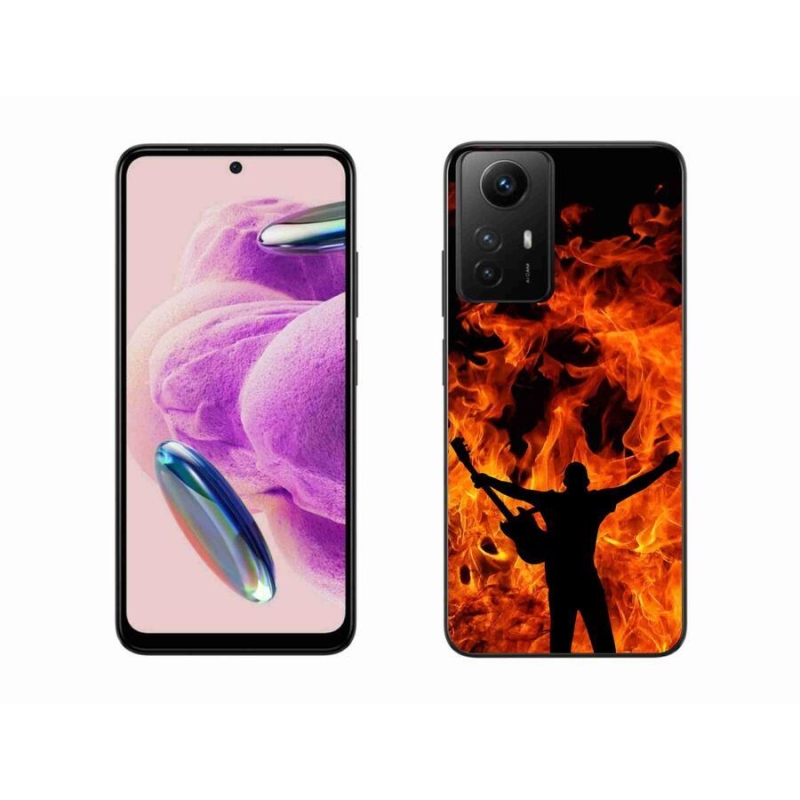 Gelový kryt mmCase na Xiaomi Redmi Note 12S - muzikant a oheň