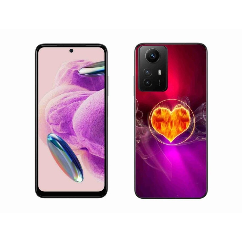 Gelový kryt mmCase na Xiaomi Redmi Note 12S - ohnivé srdce