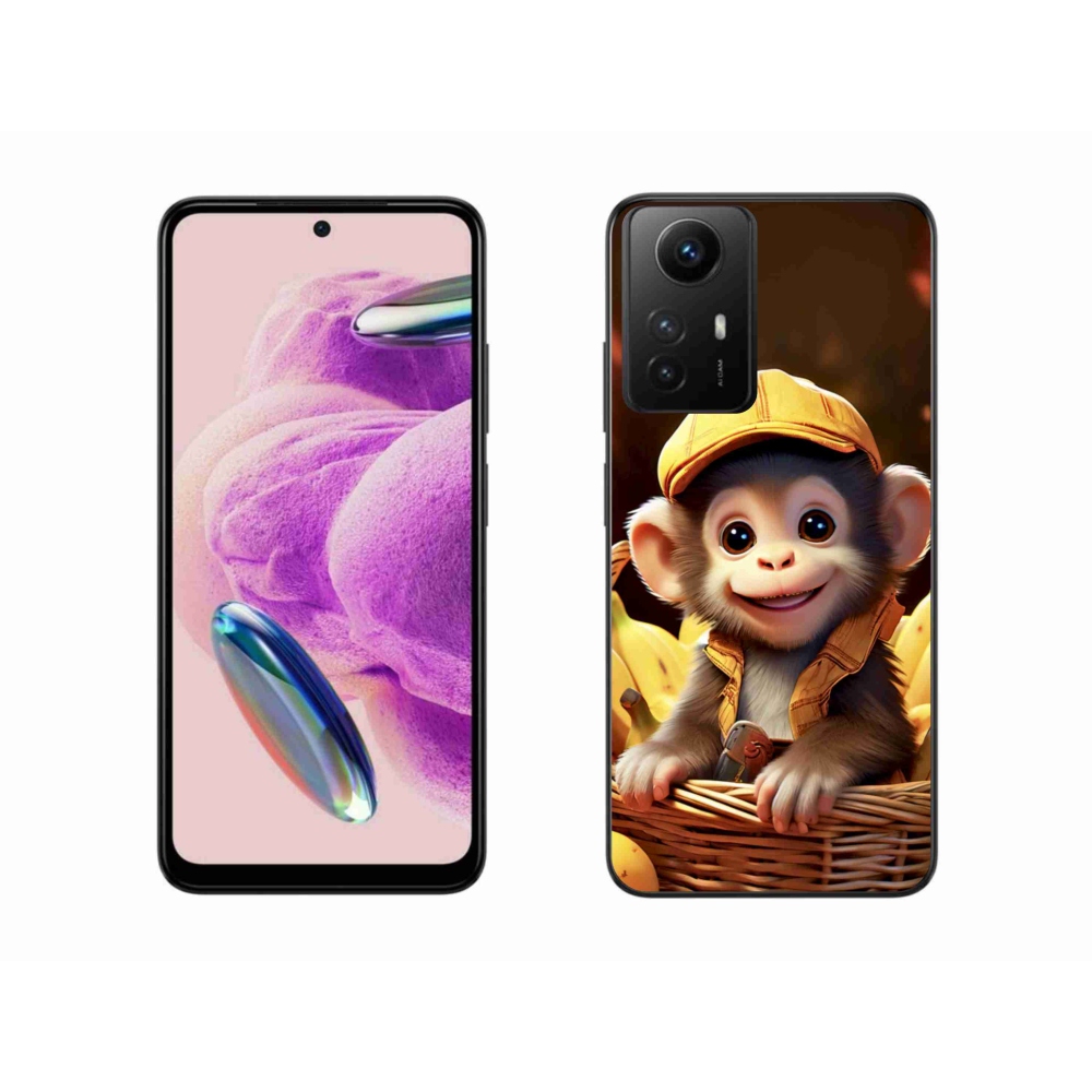 Gelový kryt mmCase na Xiaomi Redmi Note 12S - opice v košíku