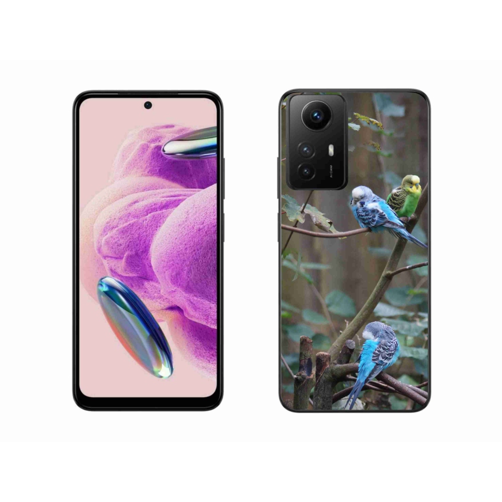 Gelový kryt mmCase na Xiaomi Redmi Note 12S - papoušci na větvi