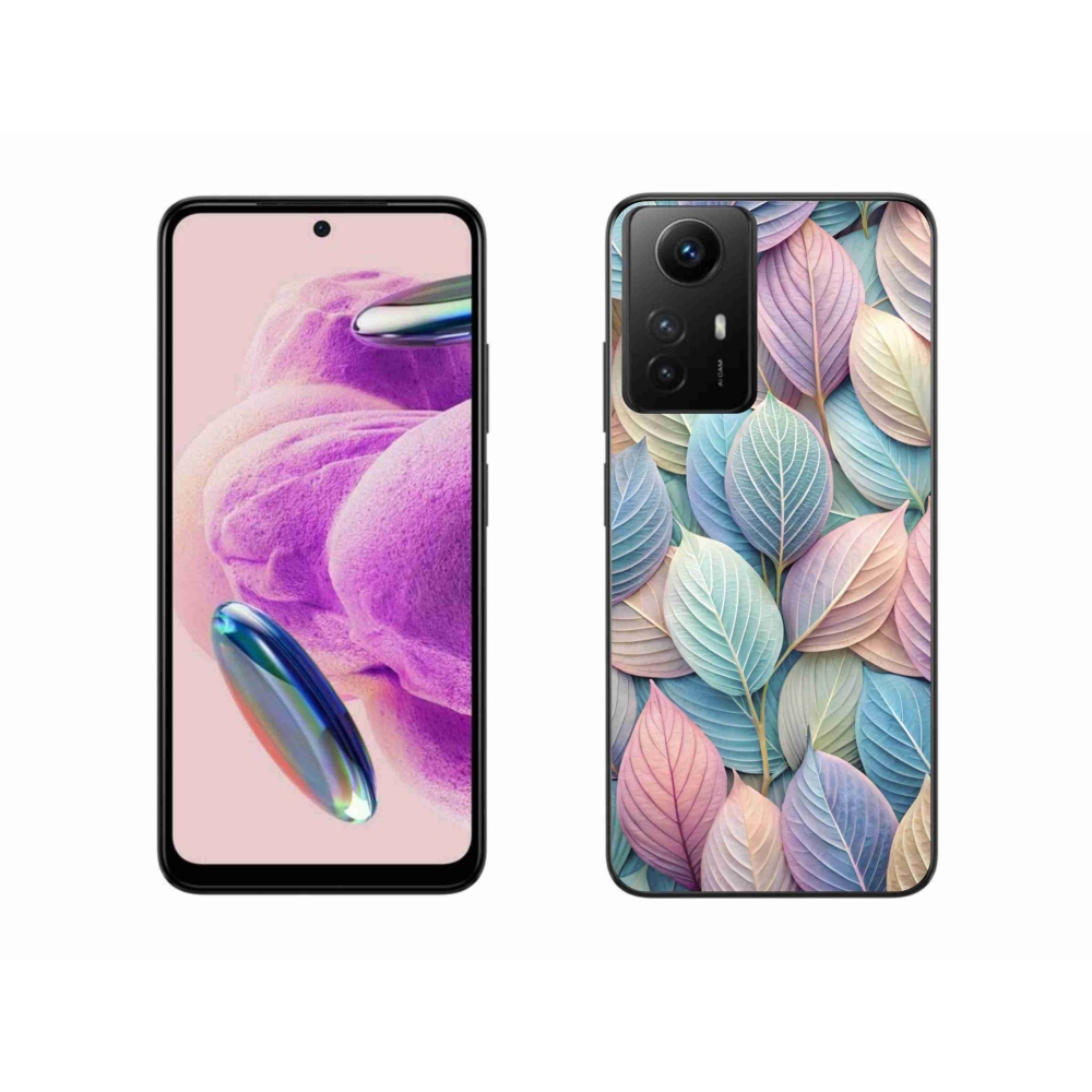 Gelový kryt mmCase na Xiaomi Redmi Note 12S - pastelové listy