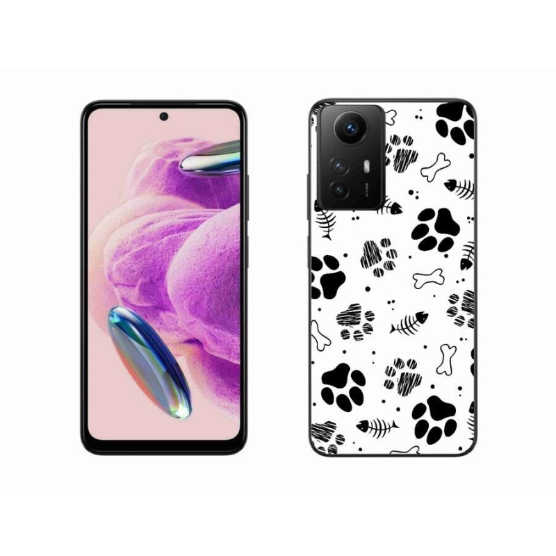 Gelový kryt mmCase na Xiaomi Redmi Note 12S - psí tlapky 1