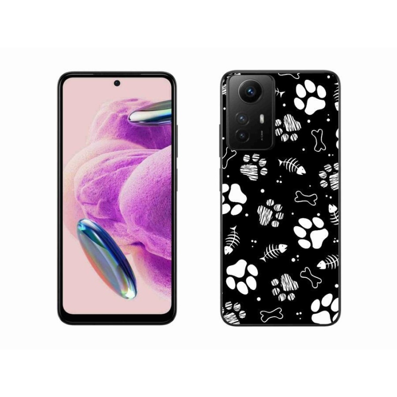 Gelový kryt mmCase na Xiaomi Redmi Note 12S - psí tlapky