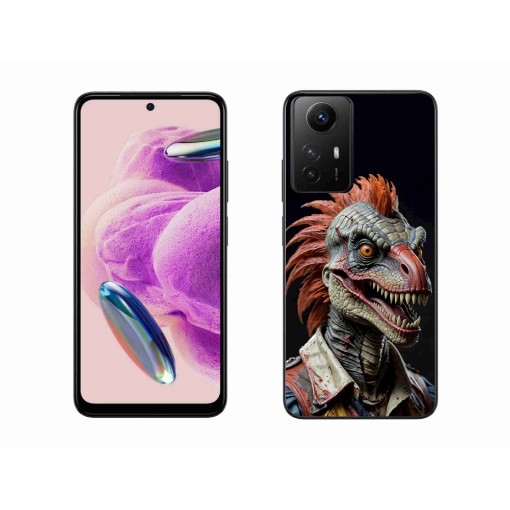 Gelový kryt mmCase na Xiaomi Redmi Note 12S - punk dinosaurus