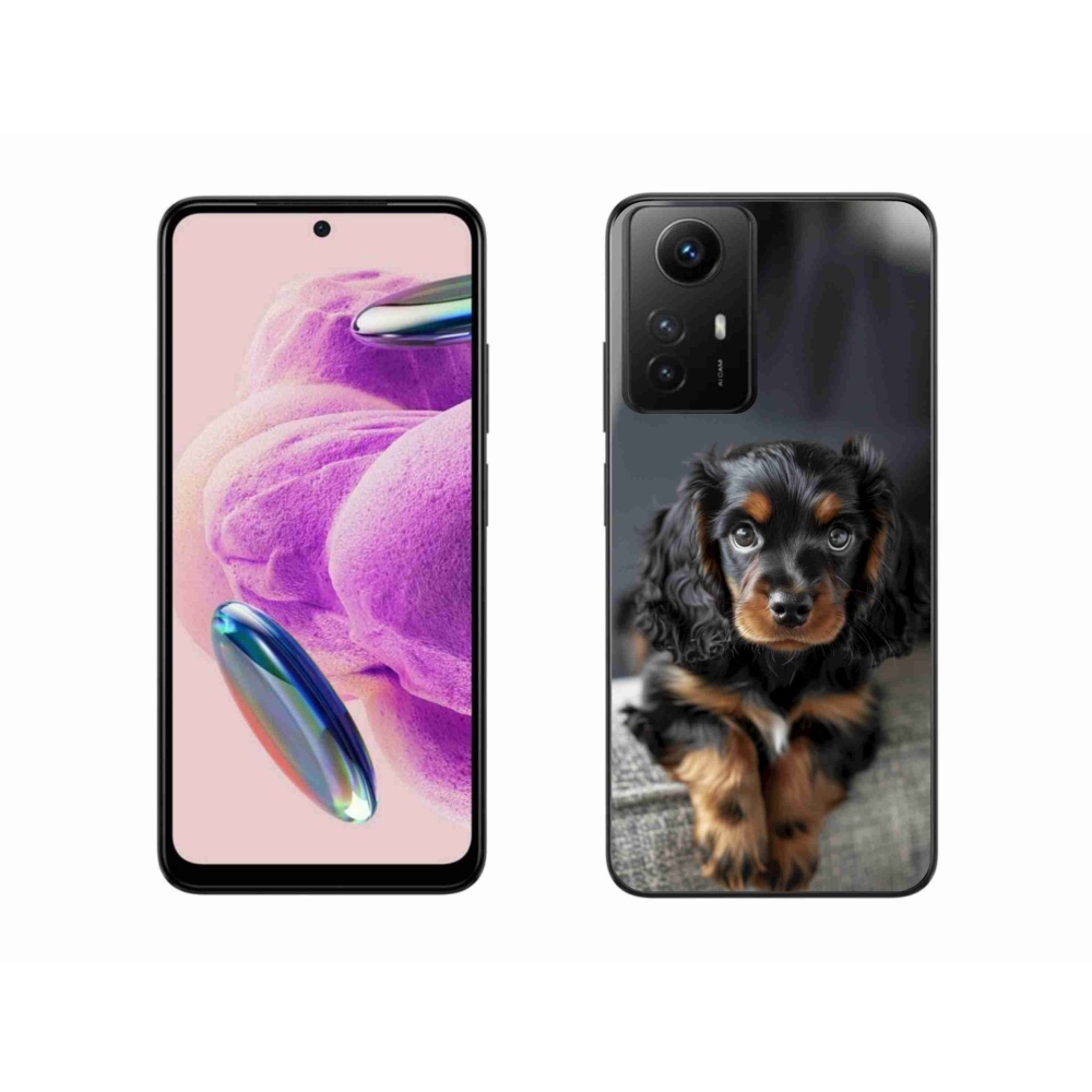 Gelový kryt mmCase na Xiaomi Redmi Note 12S - roztomilý dlouhosrstý jezevčík