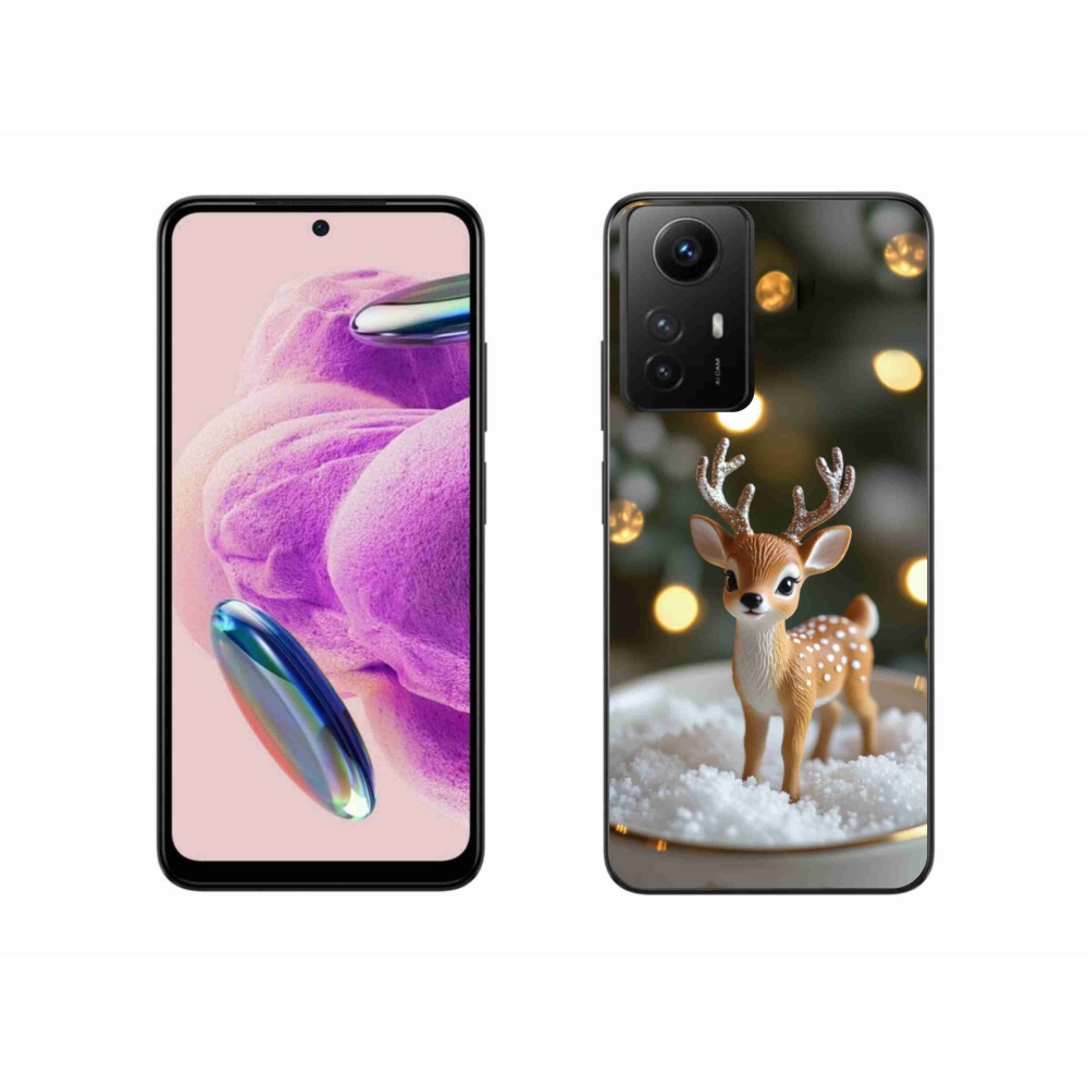 Gelový kryt mmCase na Xiaomi Redmi Note 12S - roztomilý vánoční jelen