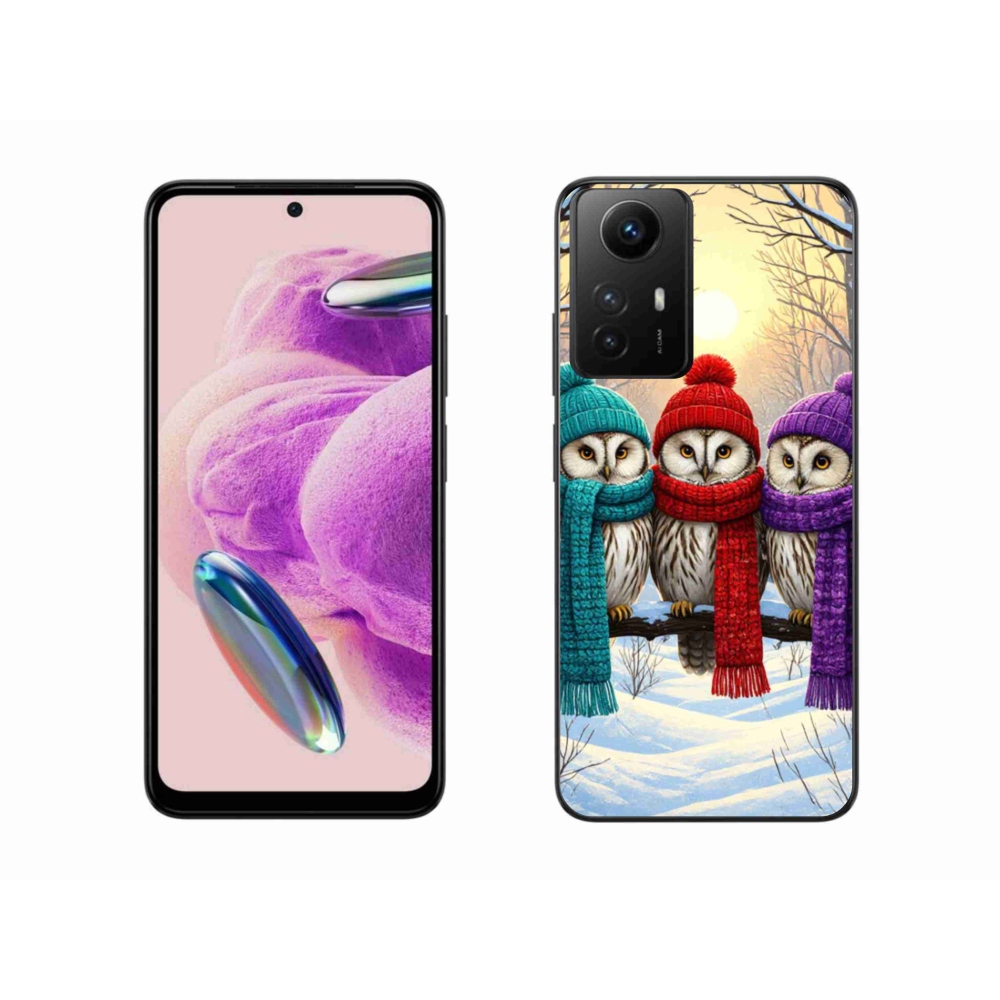 Gelový kryt mmCase na Xiaomi Redmi Note 12S - soví přátelé