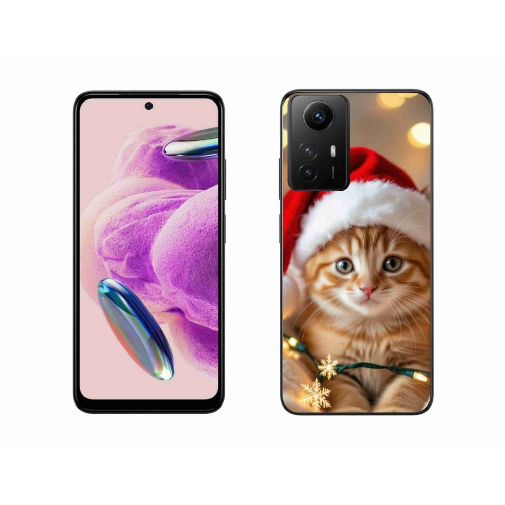 Gelový kryt mmCase na Xiaomi Redmi Note 12S - vánoční kotě