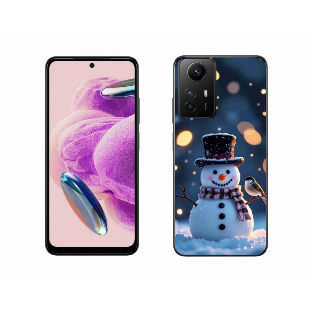 Gelový kryt mmCase na Xiaomi Redmi Note 12S - vánoční sněhulák