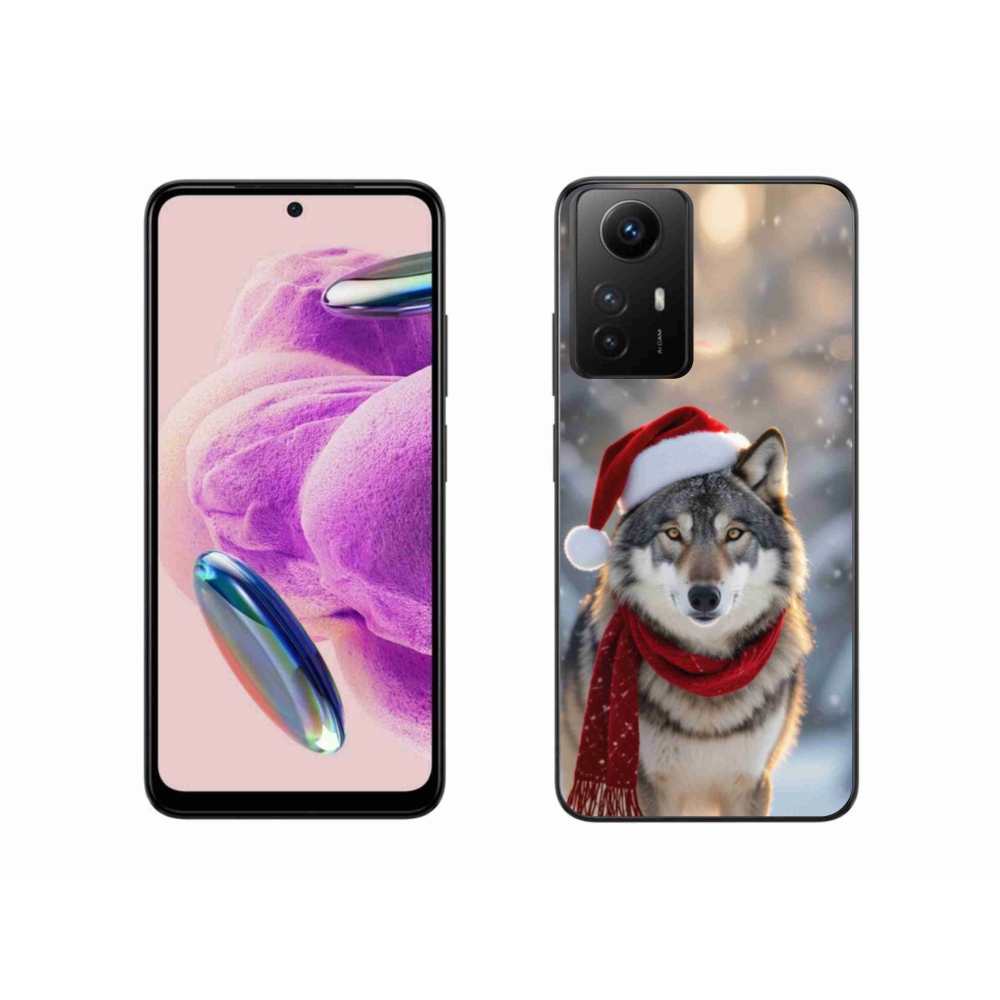 Gelový kryt mmCase na Xiaomi Redmi Note 12S - vánoční vlk