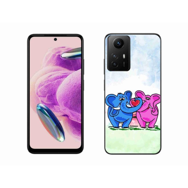 Gelový kryt mmCase na Xiaomi Redmi Note 12S - zamilovaní sloni