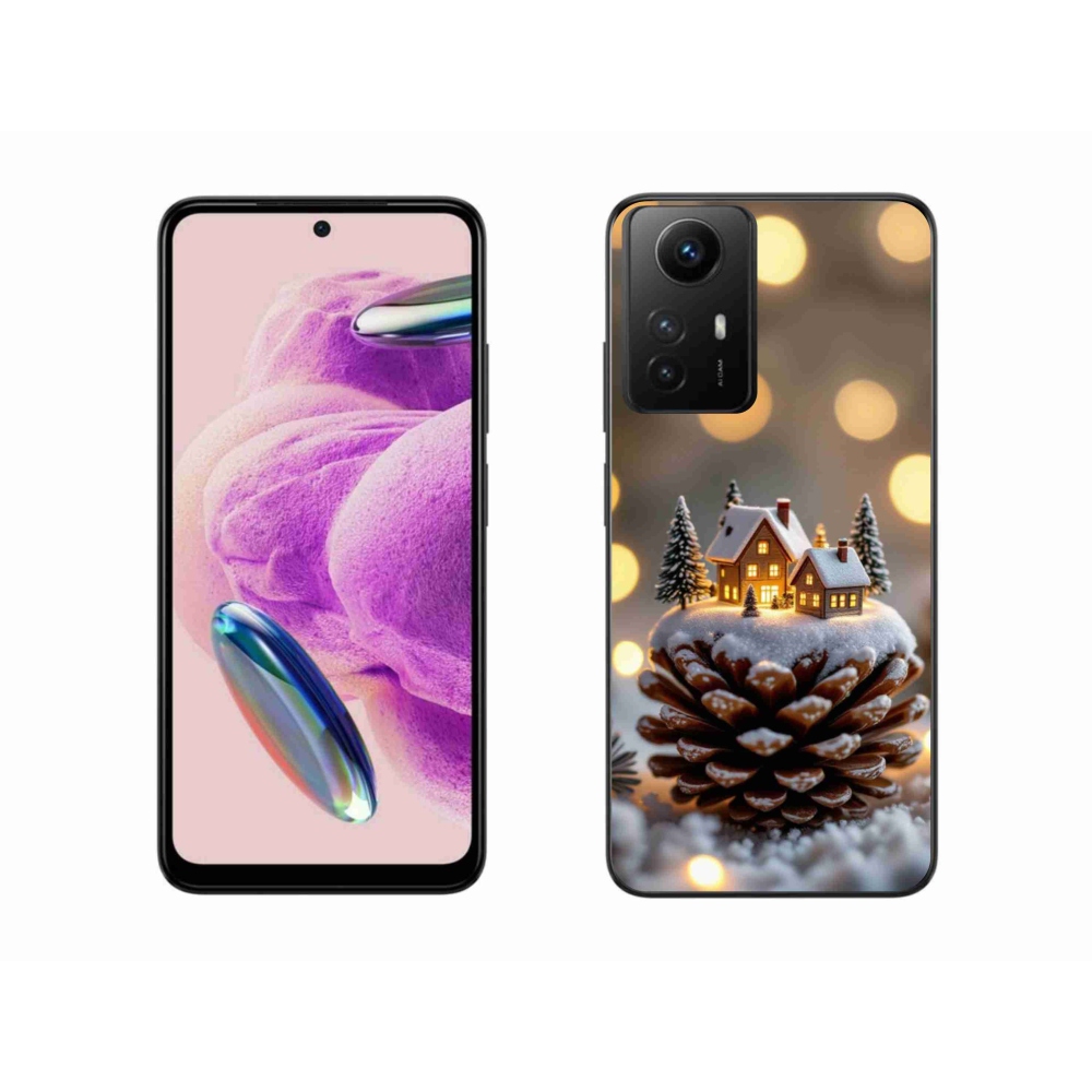 Gelový kryt mmCase na Xiaomi Redmi Note 12S - zimní vesnička