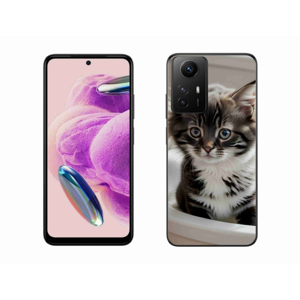 Gelový kryt mmCase na Xiaomi Redmi Note 12S - zvědavé kotě