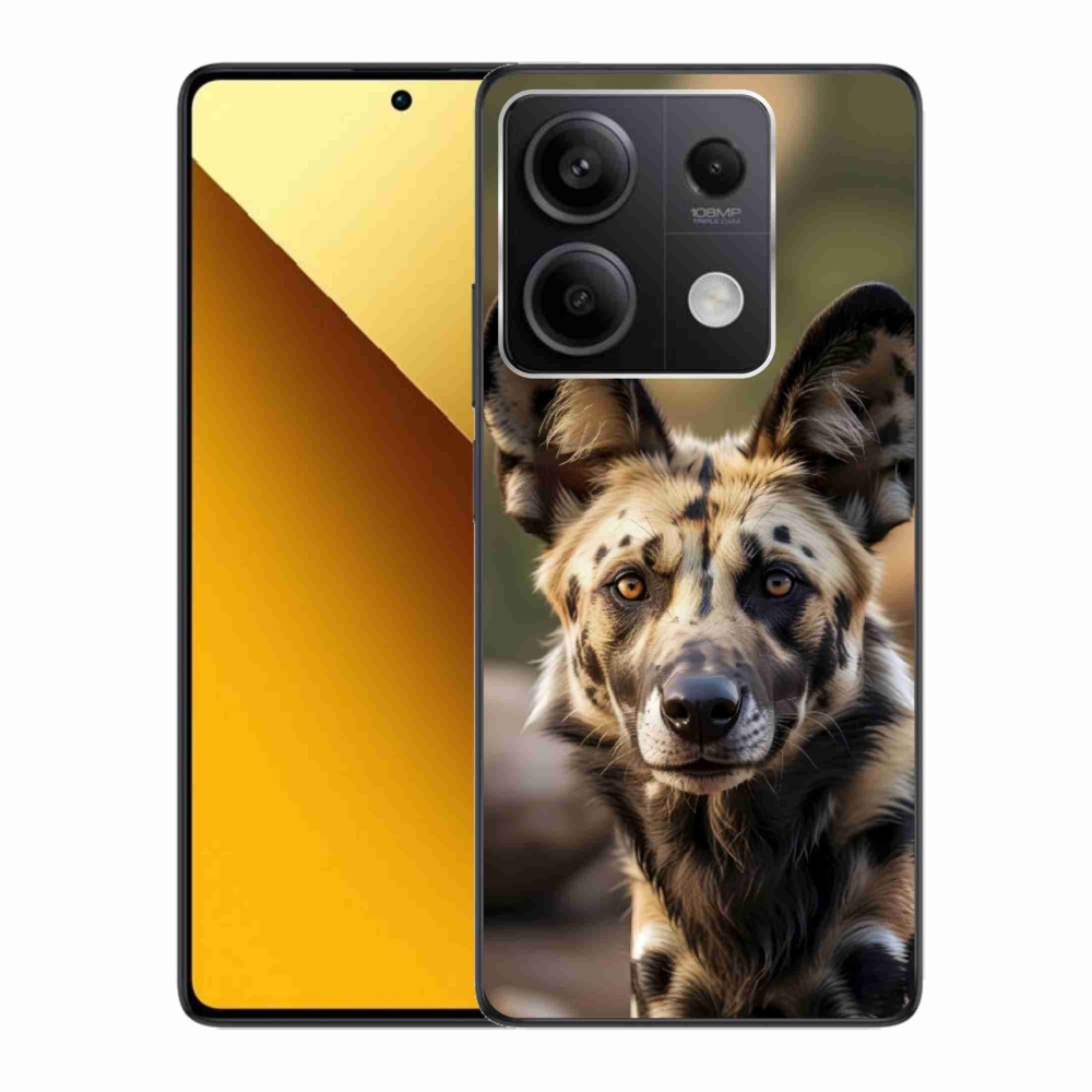 Gelový kryt mmCase na Xiaomi Redmi Note 13 5G - africký divoký pes