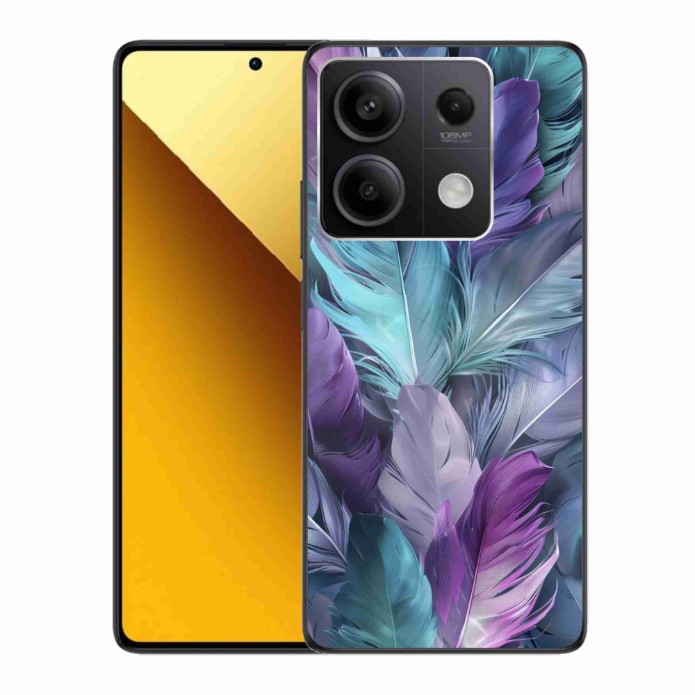 Gelový kryt mmCase na Xiaomi Redmi Note 13 5G - barevné peří 2