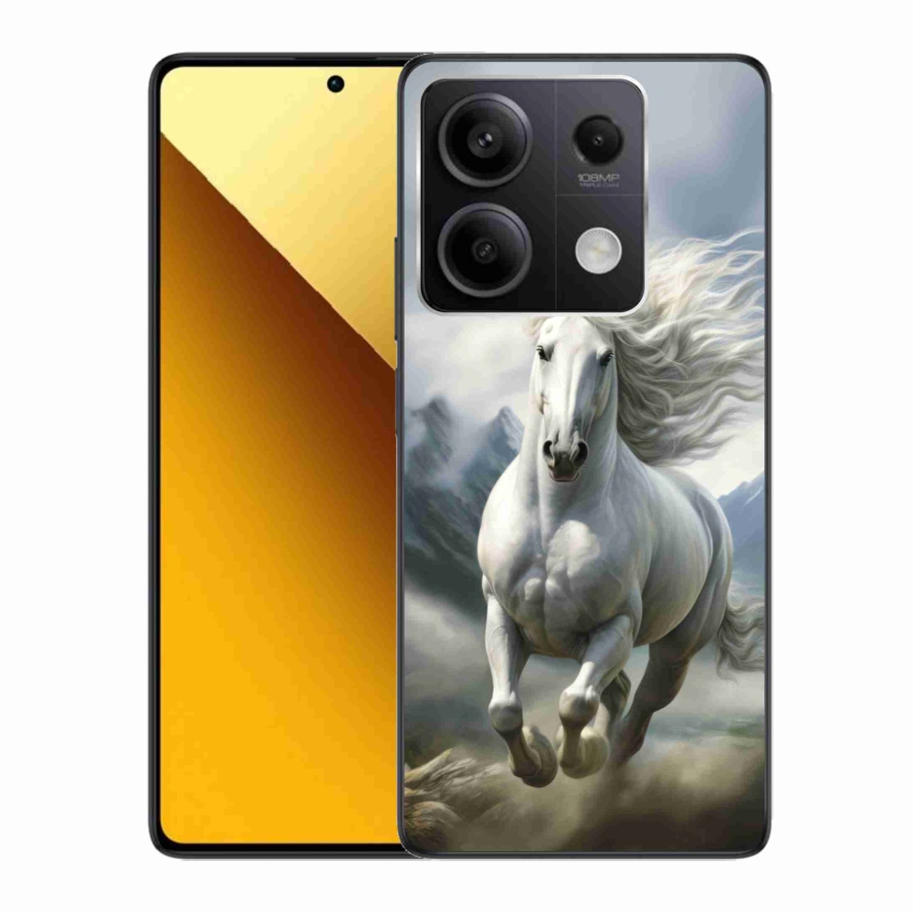 Gelový kryt mmCase na Xiaomi Redmi Note 13 5G - běžící bílý kůň 3