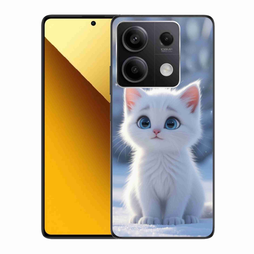Gelový kryt mmCase na Xiaomi Redmi Note 13 5G - bílé kotě 3