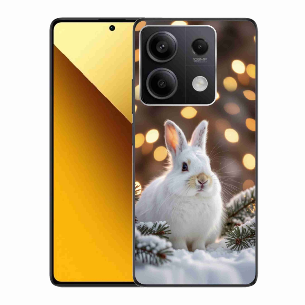 Gelový kryt mmCase na Xiaomi Redmi Note 13 5G - bílý zajíc