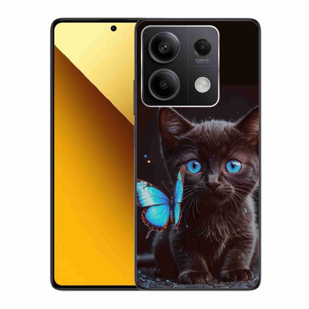 Gelový kryt mmCase na Xiaomi Redmi Note 13 5G - černé kotě 3