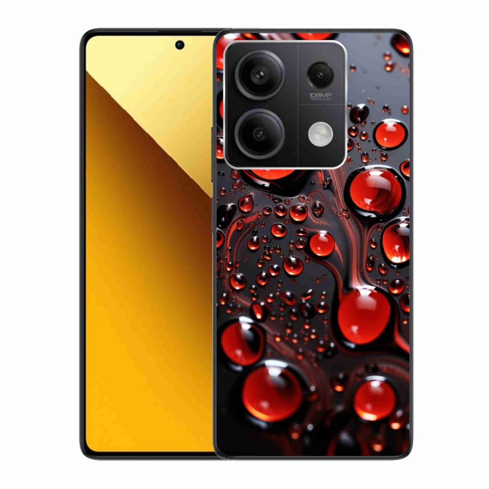 Gelový kryt mmCase na Xiaomi Redmi Note 13 5G - červené kapky 2