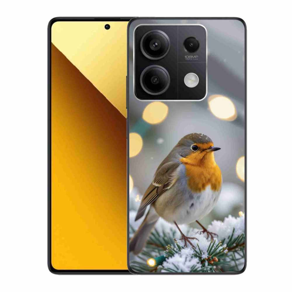 Gelový kryt mmCase na Xiaomi Redmi Note 13 5G - červenka v zimě