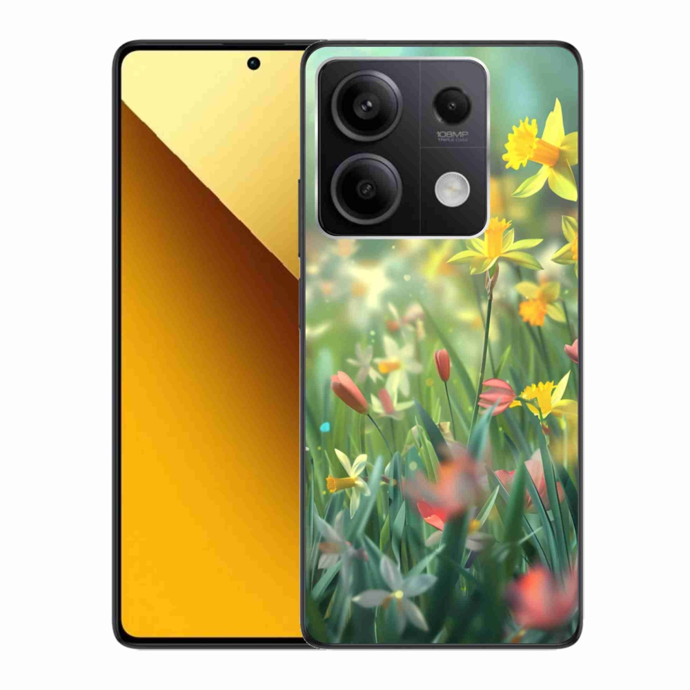 Gelový kryt mmCase na Xiaomi Redmi Note 13 5G - jarní květy