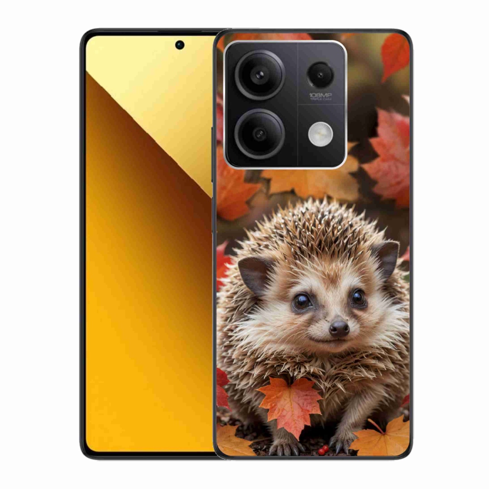 Gelový kryt mmCase na Xiaomi Redmi Note 13 5G - ježek v listí