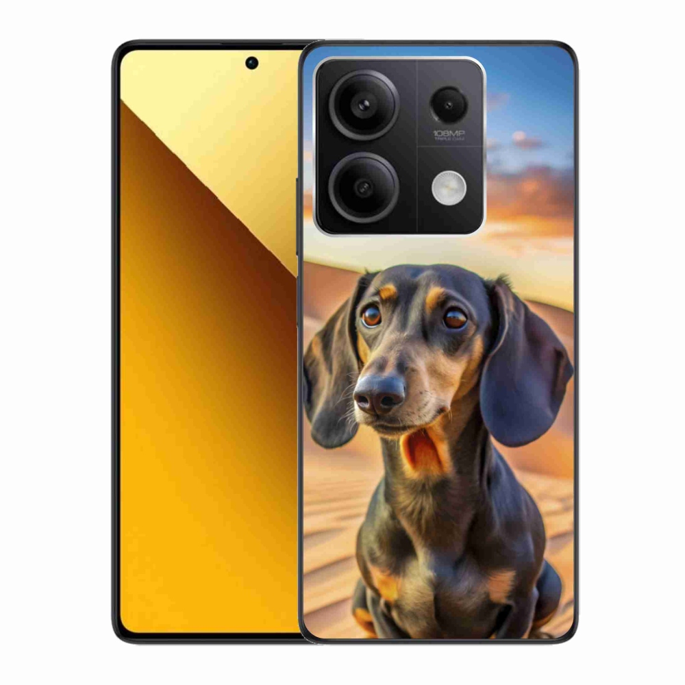 Gelový kryt mmCase na Xiaomi Redmi Note 13 5G - jezevčík 3 