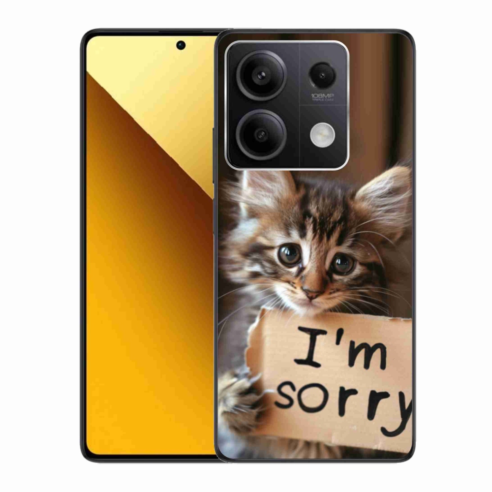 Gelový kryt mmCase na Xiaomi Redmi Note 13 5G - kočíčí omluva