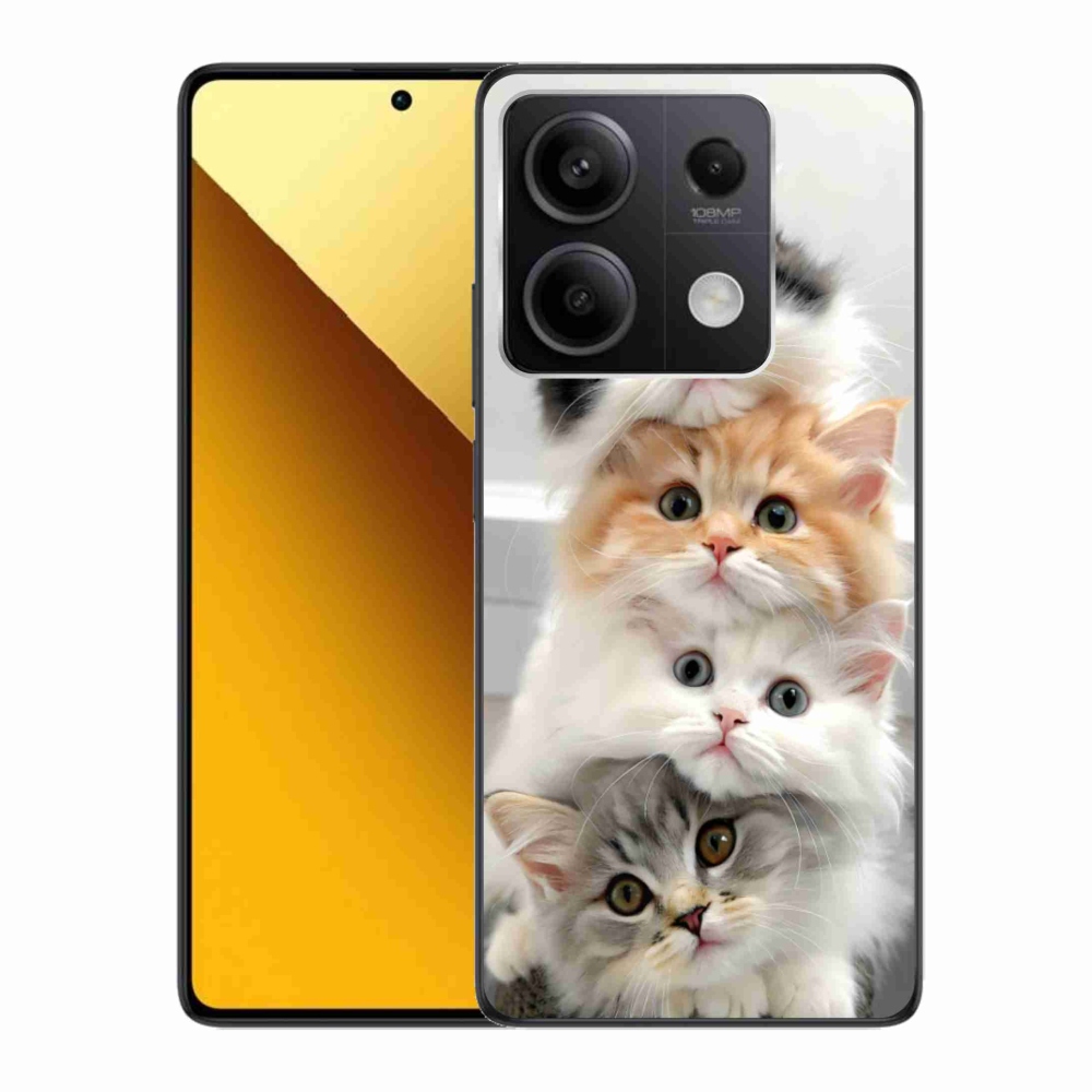 Gelový kryt mmCase na Xiaomi Redmi Note 13 5G - kočičí parta