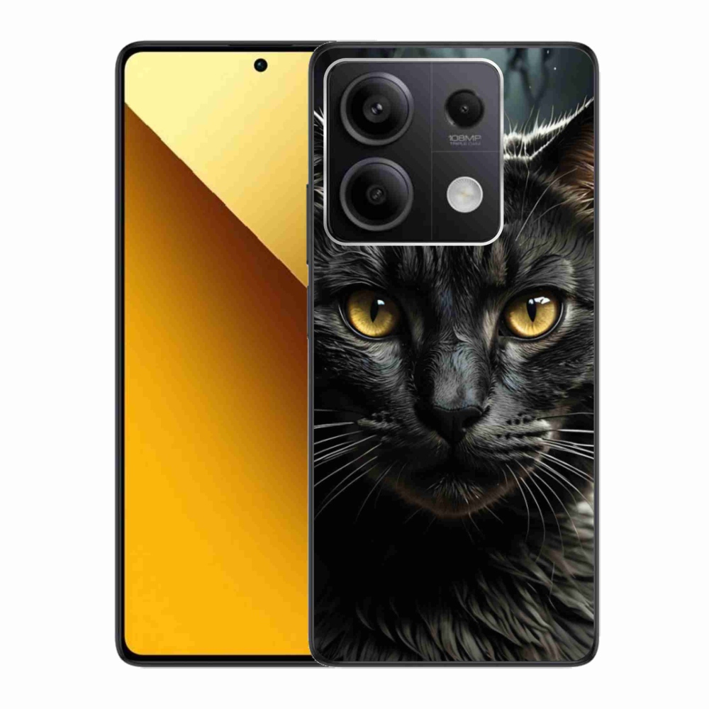 Gelový kryt mmCase na Xiaomi Redmi Note 13 5G - kočičí pohled 3