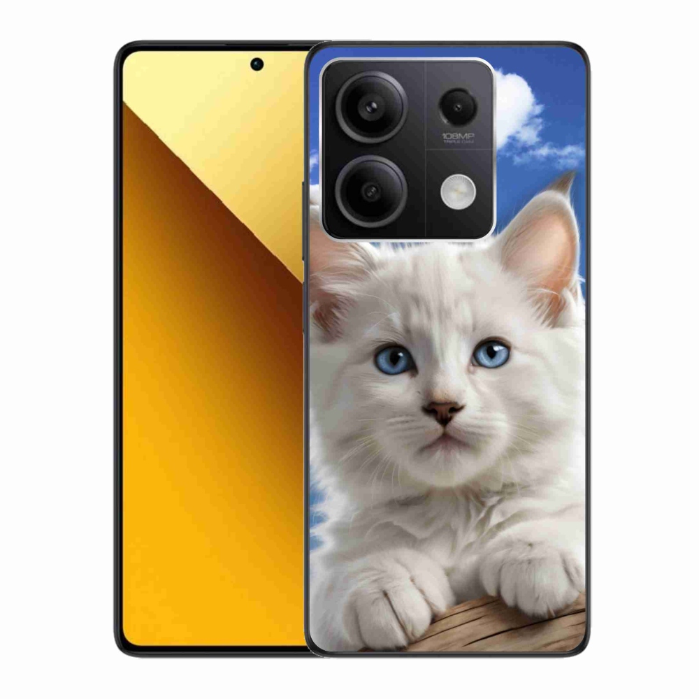 Gelový kryt mmCase na Xiaomi Redmi Note 13 5G - kotě a oblaka