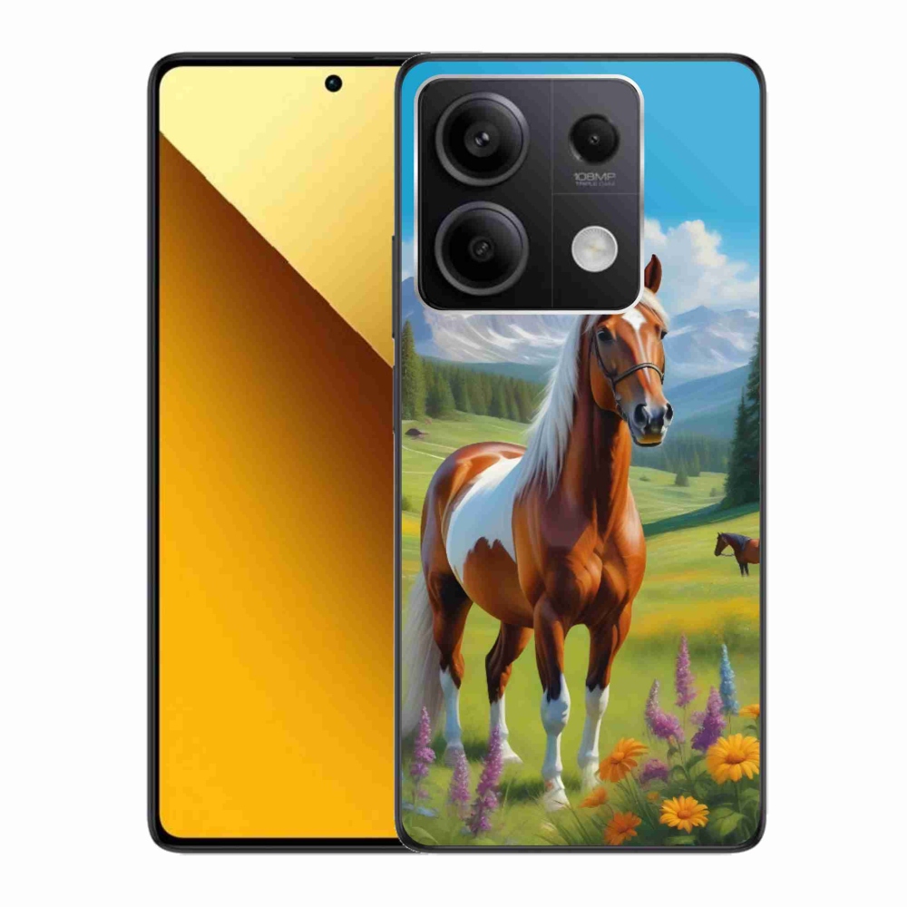 Gelový kryt mmCase na Xiaomi Redmi Note 13 5G - kůň na louce