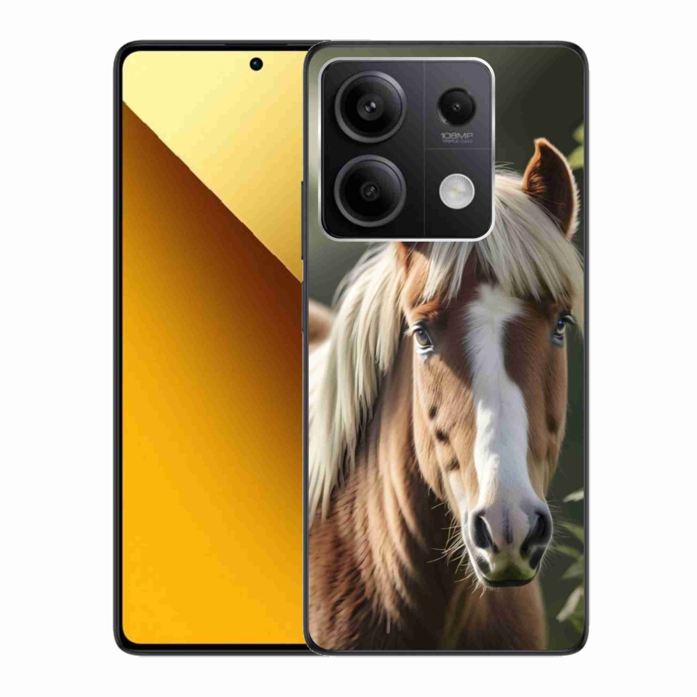 Gelový kryt mmCase na Xiaomi Redmi Note 13 5G - kůň se světlou hřívou